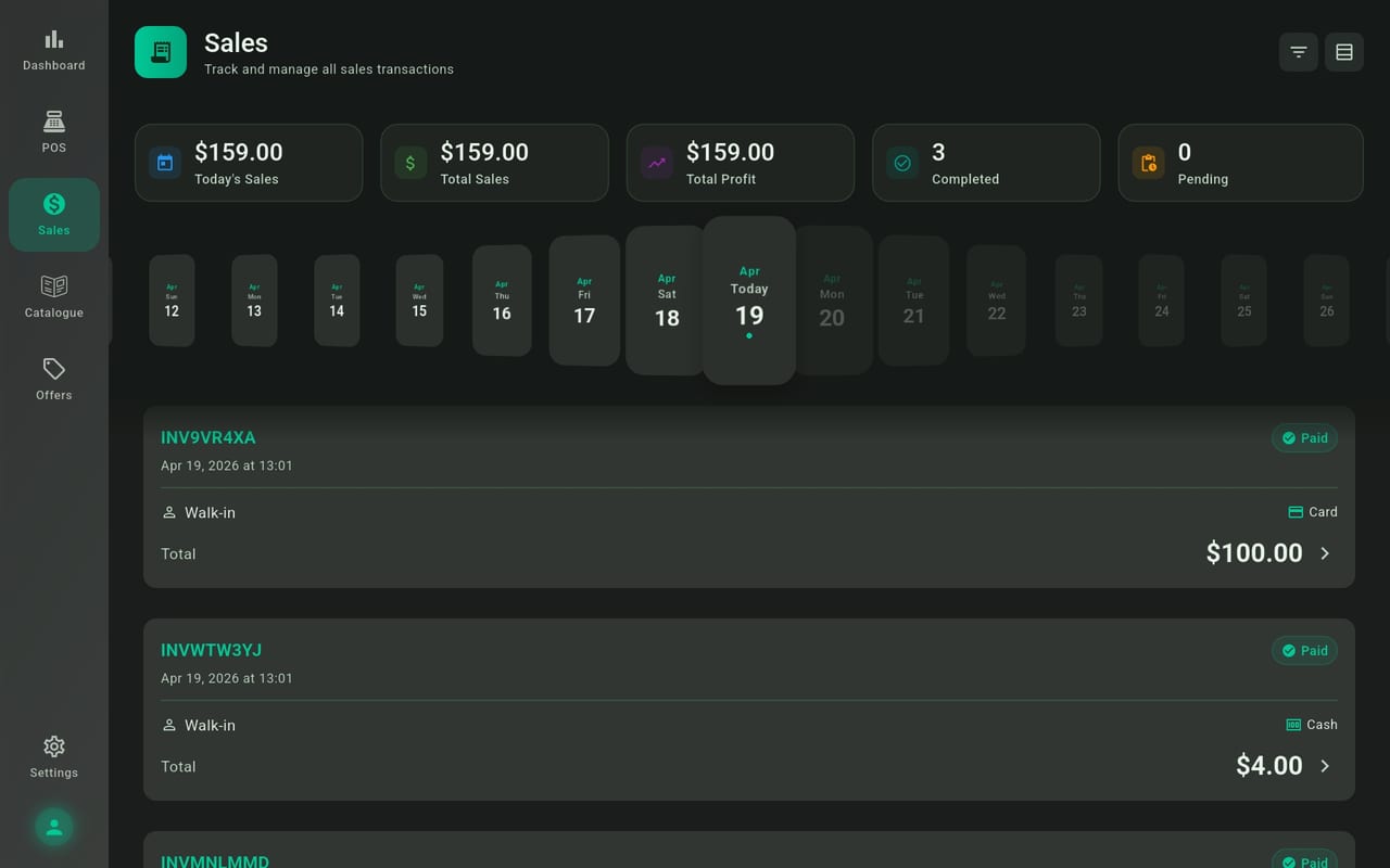Budy POS — Sales History